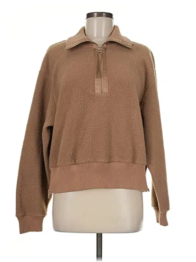 Pre-owned Varley Fleece Jacket In Brown