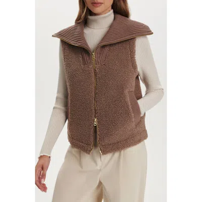 Varley Fleece Vest In Brown