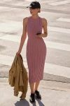 Varley Florian Knit Dress In Pink