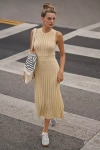 Varley Florian Knit Dress In Yellow