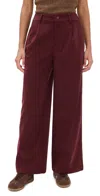 Varley Floris Wide Leg 29.5 Pants Decadent Chocolate In Burgundy