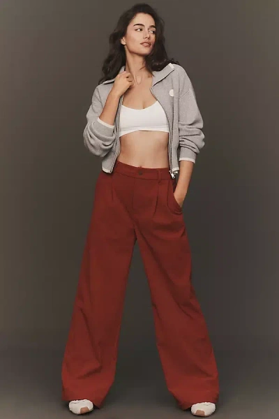 Varley Floris Corduroy Wide-leg Pants In Brown