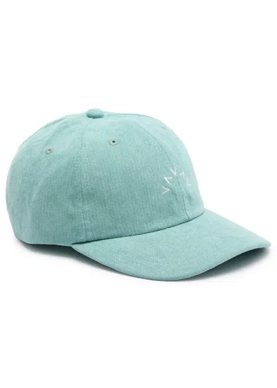 Varley Franklin Logo-embroidered Chenille Cap In Light Green