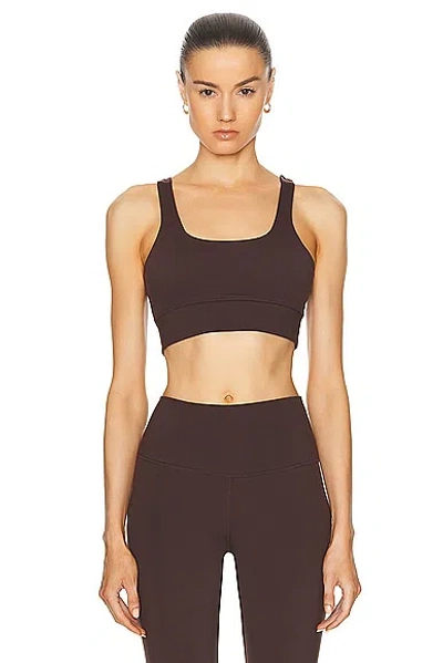Varley Freesoft Cori Stretch-jersey Bra Top In Brown