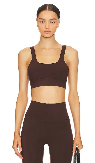 Varley Freesoft Cori Stretch-jersey Bra Top In Brown