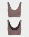 Varley Freesoft Cori Sports Bra In Deep Taupe