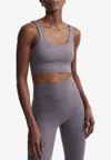 Varley Womens Dark Gull Grey Cori Moisture-wicking Stretch-woven Sports Bra In Gray