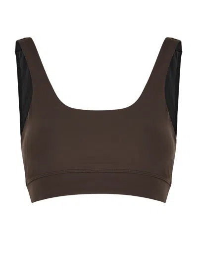 Varley Freesoft Cori Stretch-jersey Bra Top In Brown