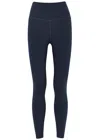 Varley Freesoft Cropped Stretch-jersey Leggings In Navy