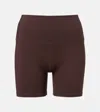 Varley Freesoft High-rise Biker Shorts In Brown