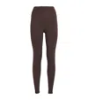 Varley Always High Recycled Polyester-blend Leggings In Brown