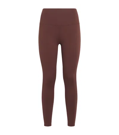 Varley Freesoft High-rise Sports Leggings In Brown