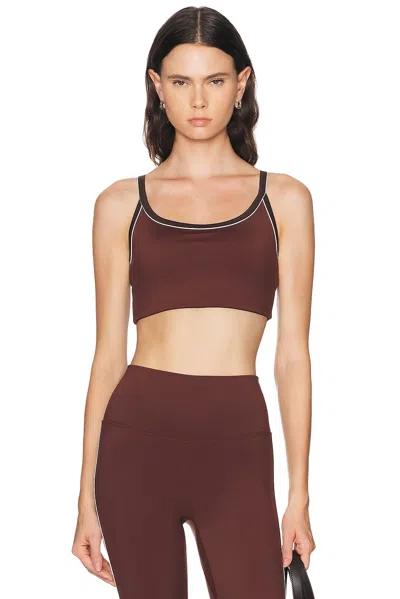 Varley Freesoft Piper Bra In Brown Stone
