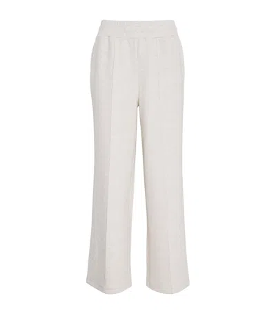 Varley Freesoft Wide-leg Sweatpants In White