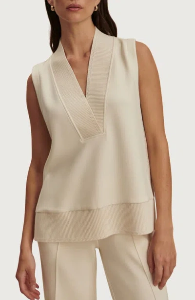 Varley Freida V-neck Jersey Tank In Neutral