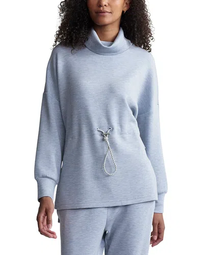 Varley Freya Drawcord Sweatshirt In Mid Blue Marl