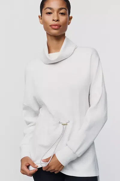 Varley Freya Mock Neck Sweatshirt In White
