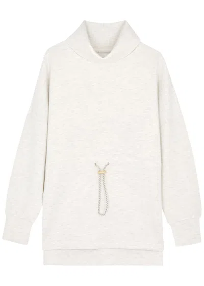 Varley Freya Stretch-jersey Sweatshirt In Ivory