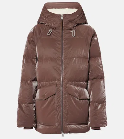 Varley Womens Fullerton Hooded Down-fill Ripstop Jacket French Roast