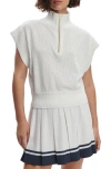 Varley Fulton Half-zip Crop Pullover In White
