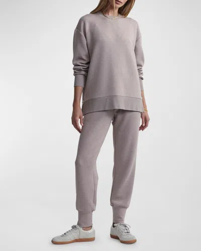 Varley Gabriella Crewneck Sweatshirt In Taupe Marl