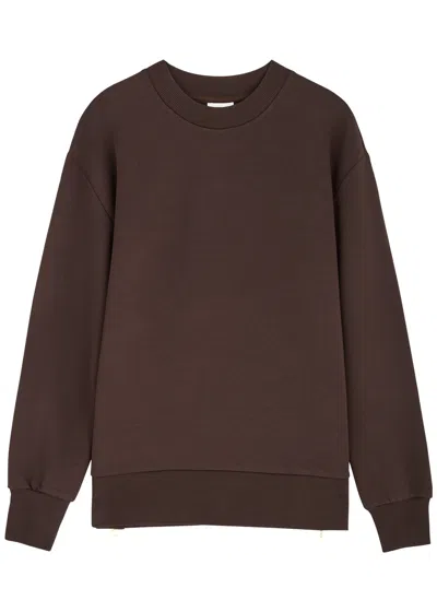 Varley Gabriella Stretch-jersey Sweatshirt In Chocolate