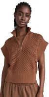 Varley Gaines Half Zip Knit Rawhide