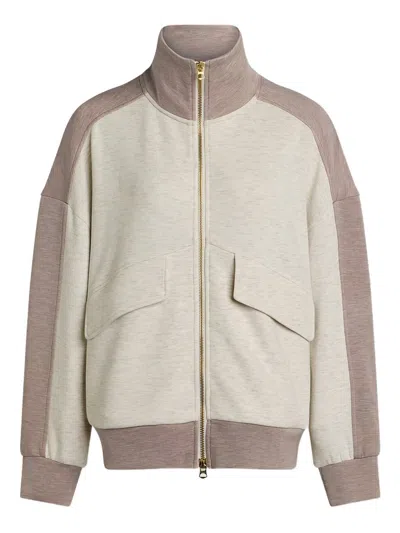 Varley Garcia Two-tone Zip-up Sweat Jacket In Multi