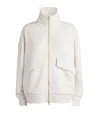 Varley Womens Garcia Zip-through Stretch-jersey Sweatshirt Ivory Marl In Ivory
