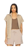 Varley Gianna Zip Through Vest In Cashmere Stone