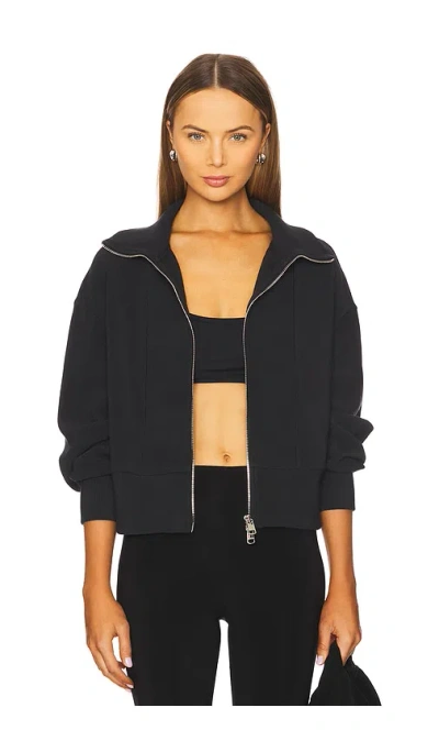 Varley Gibbs Zip Through Sweatshirt In 黑色