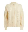 VARLEY GRACE CABLE KNIT JACKET IN WINTER WHITE