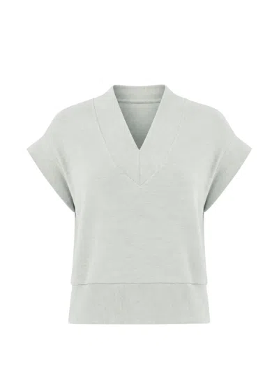 Varley Gracee V-neck Top In Gray