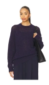 Varley Grady Boucle Knit Sweater In Blue