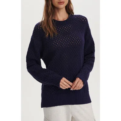 Varley Grady Bouclé Sweater In Blue