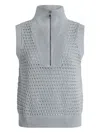 Varley Bains Half Zip Sweater Tank In Gray