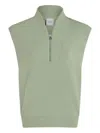 Varley Loretta Half-zip Sleeveless Sweatshirt In Green