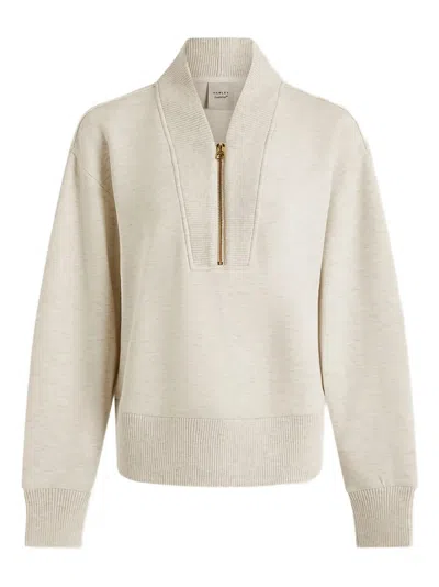 Varley Half-zip Sweater In White