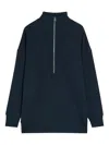 Varley Masie Half-zip Stretch-jersey Sweatshirt In Blue