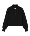 Varley Doublesoft Davidson Quarter-zip Sweatshirt In Black
