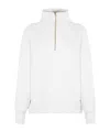 Varley Womens Ivory Marl Davidson Relaxed-fit Stretch-woven Sweatshirt In White