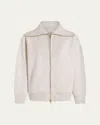 Varley Halley Zip Through Sweatshirt In Ivory Marl