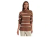Varley Hamish Split Turtleneck Sweater In Brown