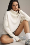 Varley Hannah Cowl Turtleneck Sweater In Neutral