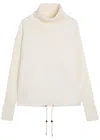 Varley Hannah High-neck Stretch-jersey Sweatshirt In Neutral