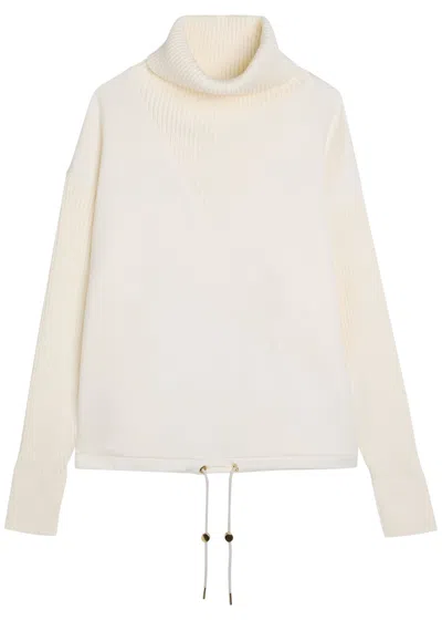 Varley Hannah High-neck Stretch-jersey Sweatshirt In Neutral