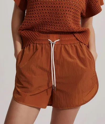 Varley Harmon High Rise Short In Glazed Ginger In Multi