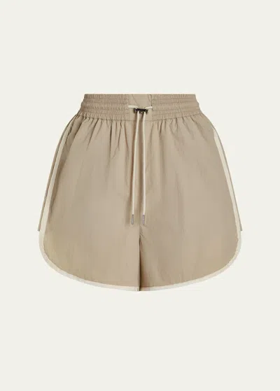 Varley Harmon High-rise Shorts In Brown