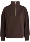 Varley Hawley Half Zip Knit Sweater In Brown