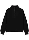 Varley Hawley Half-zip Stretch-jersey Sweatshirt In Black